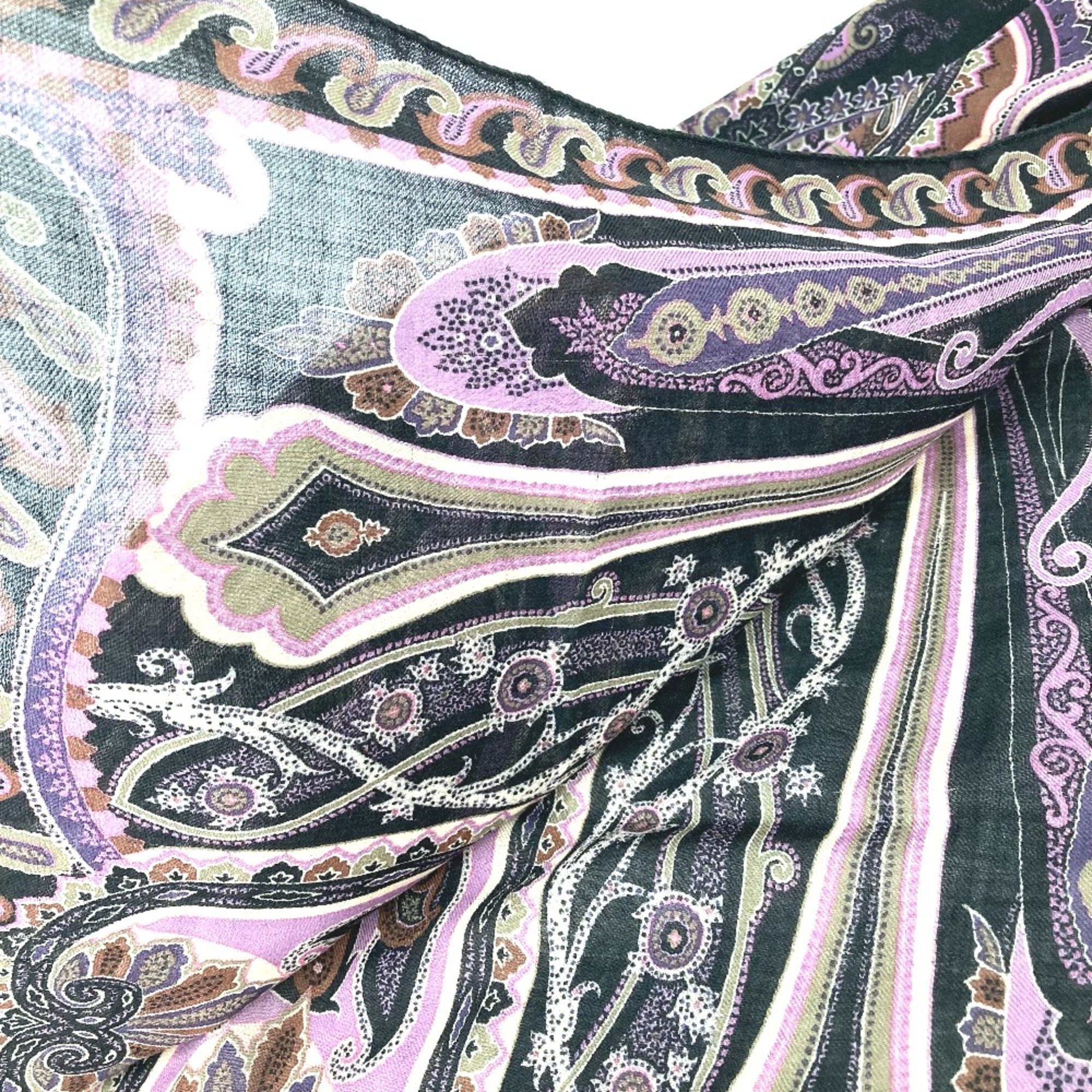 Etro shawl Scarf Black purple