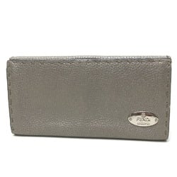 Fendi 8M0144 Selleria Double SnapBifold Long Wallet Long Wallet gray gray