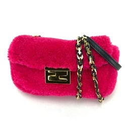 Fendi 8M0315 Crossbody Mini Pochette Shoulder Bag pink Fuchsia pink