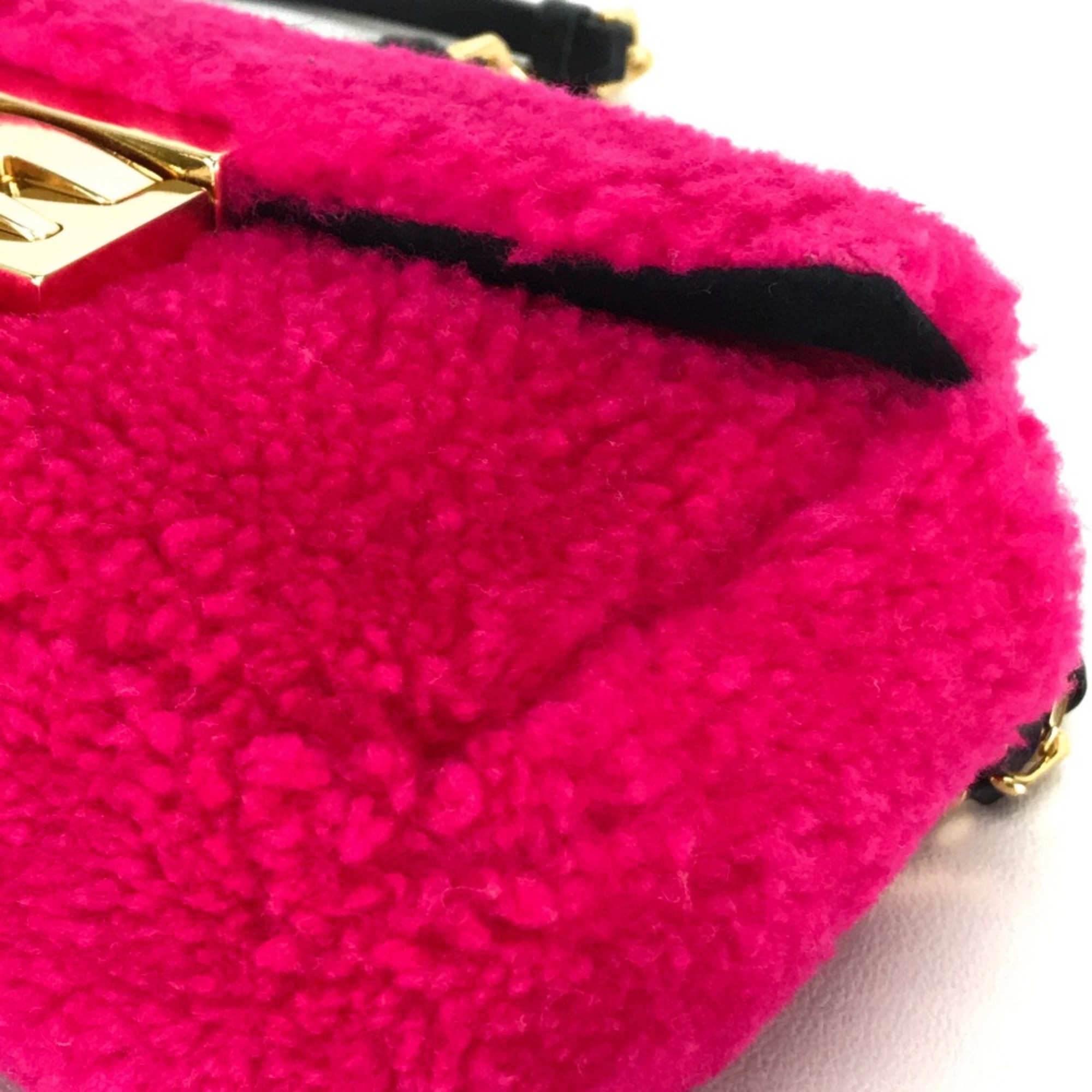 Fendi 8M0315 Crossbody Mini Pochette Shoulder Bag pink Fuchsia pink