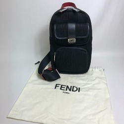 Fendi 7VZ049 bag crossbody bag Shoulder Bag NERO Black/Red SilverHardware