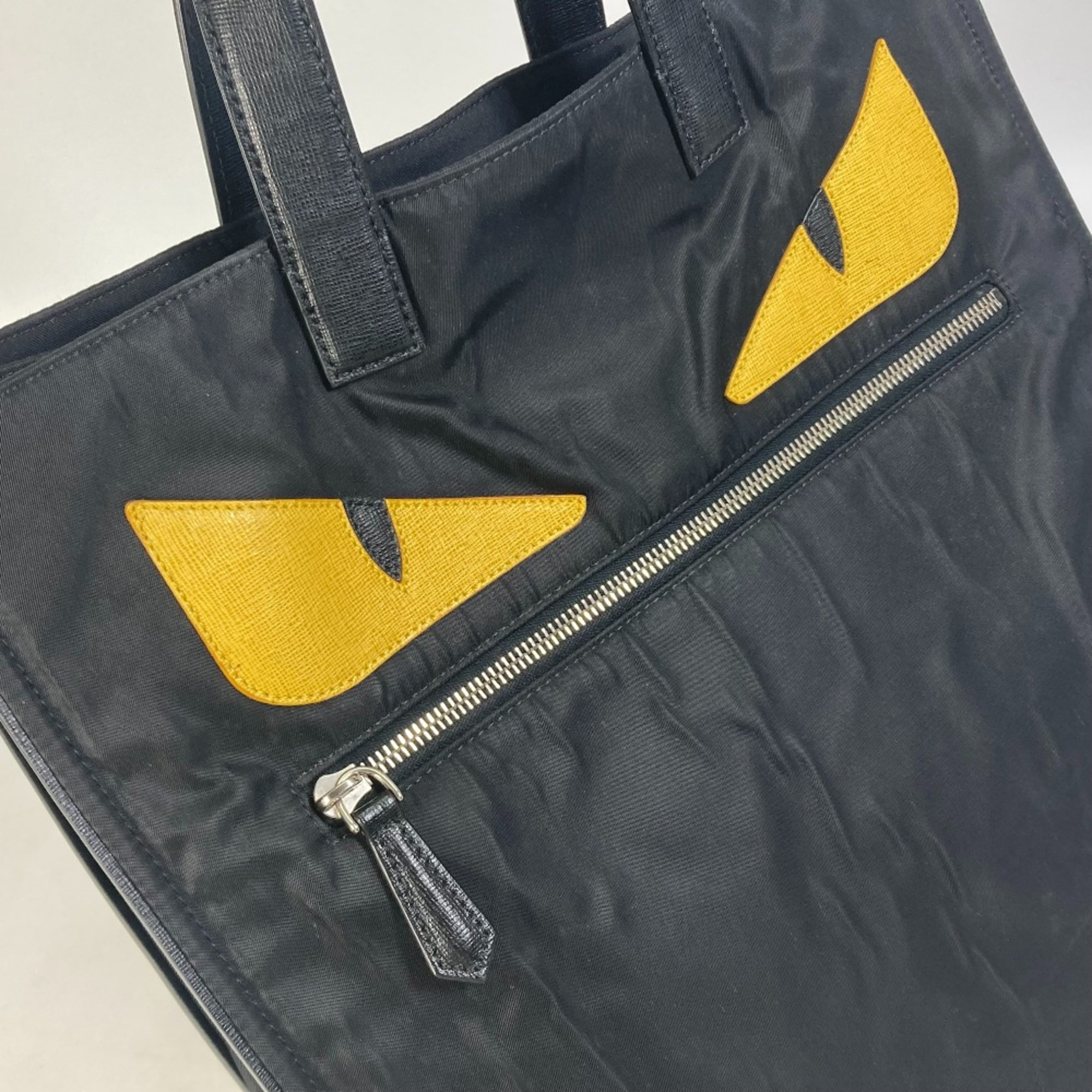 Fendi 7VA367 Bag Tote Bag Black yellow