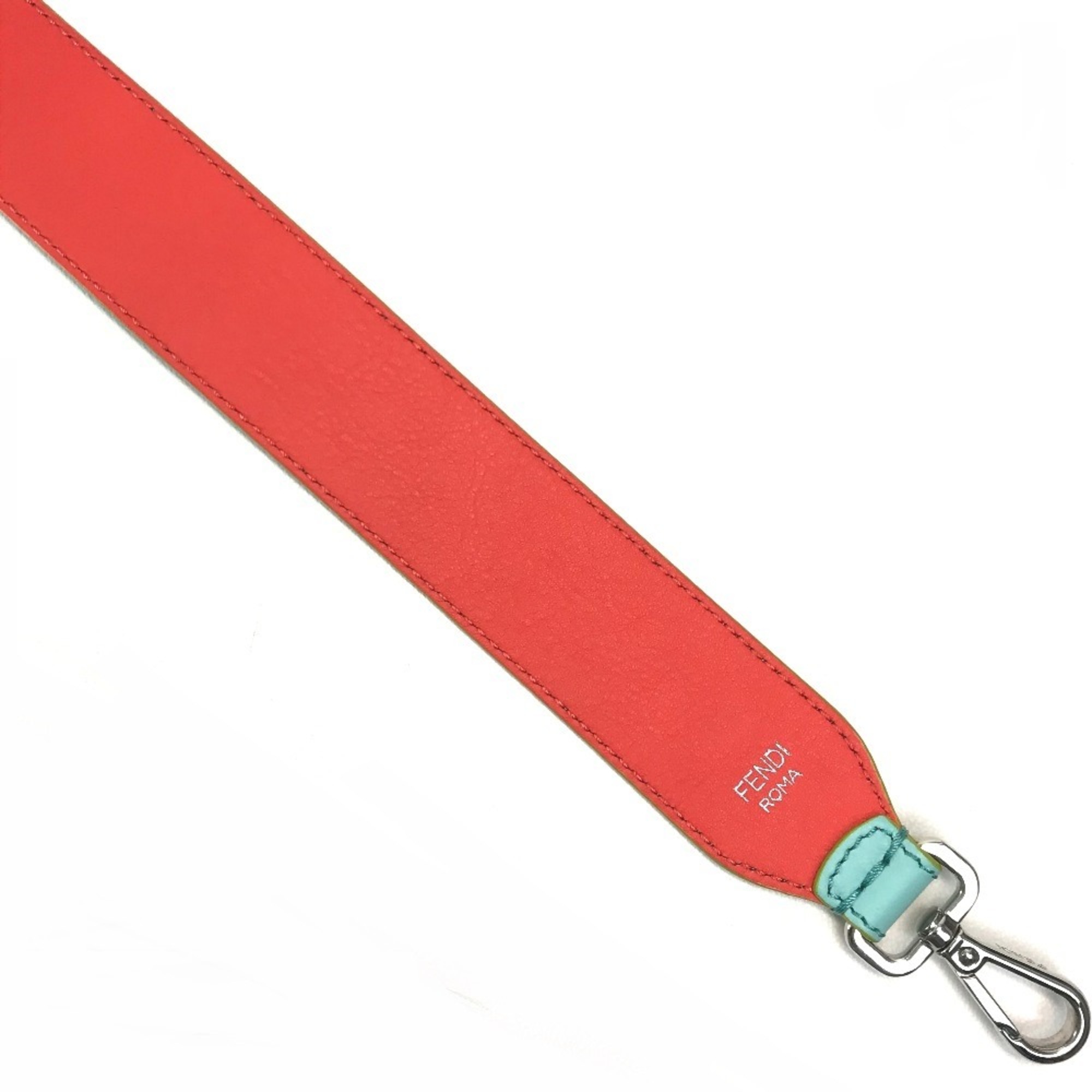 Fendi Bicolor Bag Replacement strap Bag accessories Shoulder strap Light blue x orange x yellow