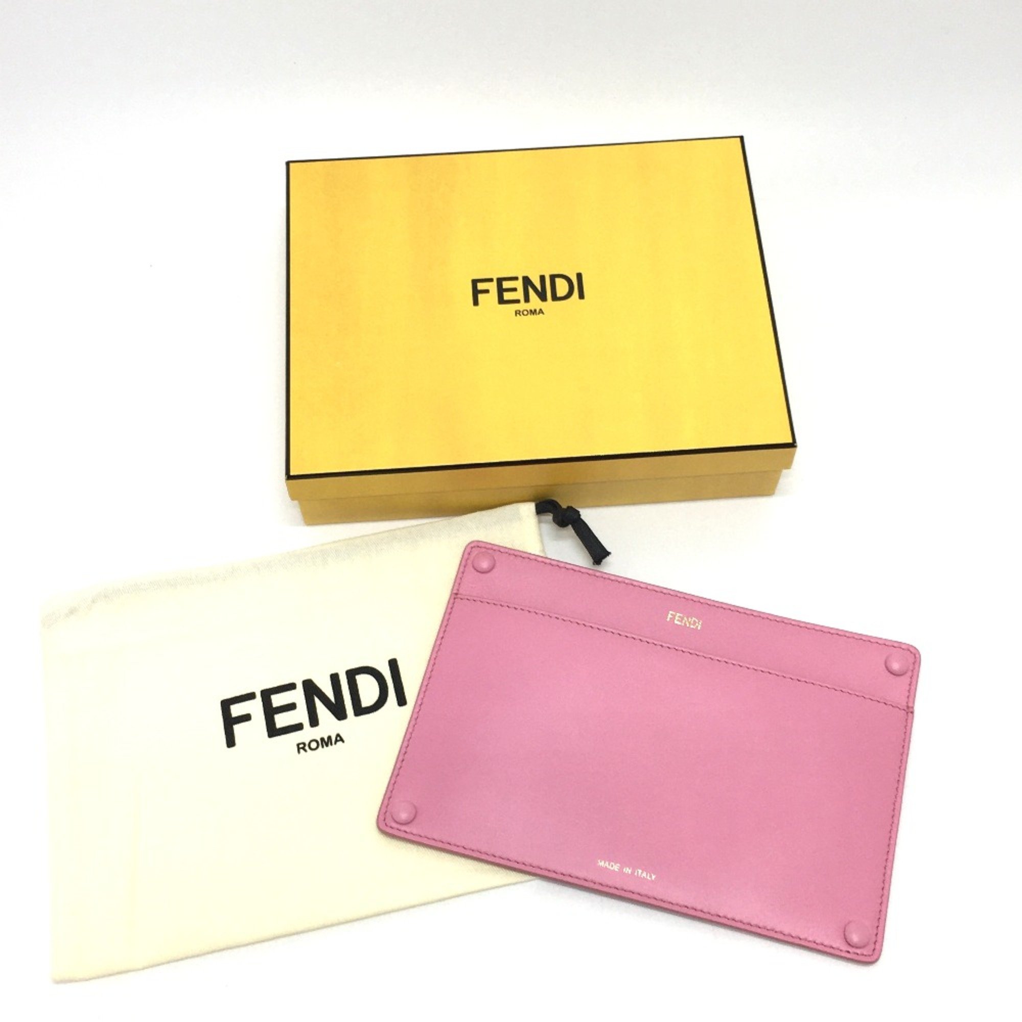 Fendi 7AR907 bag pocket flat Pouch pink