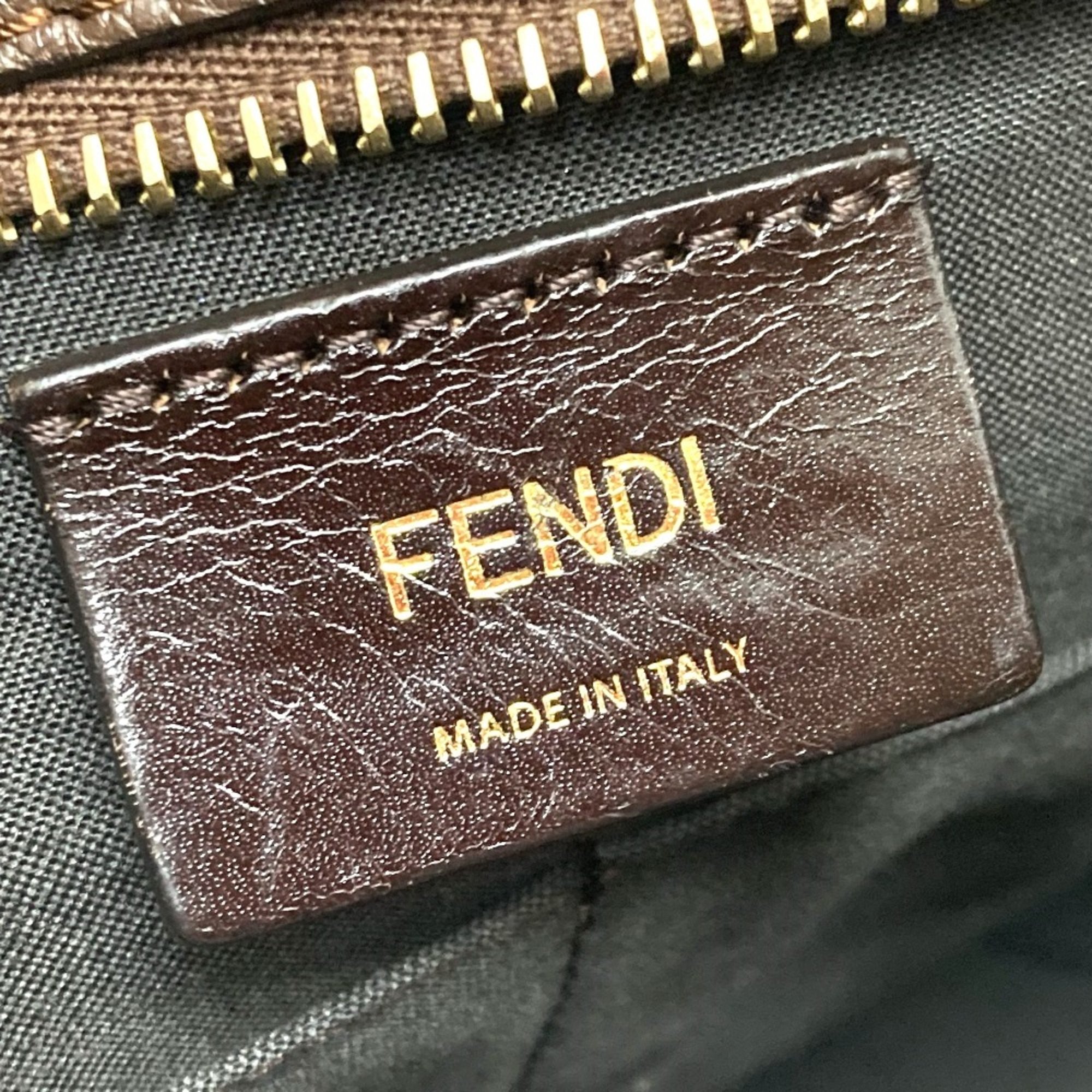 Fendi 8BH268 Zucca FF pattern Bag Shoulder Bag Tote Bag Brown