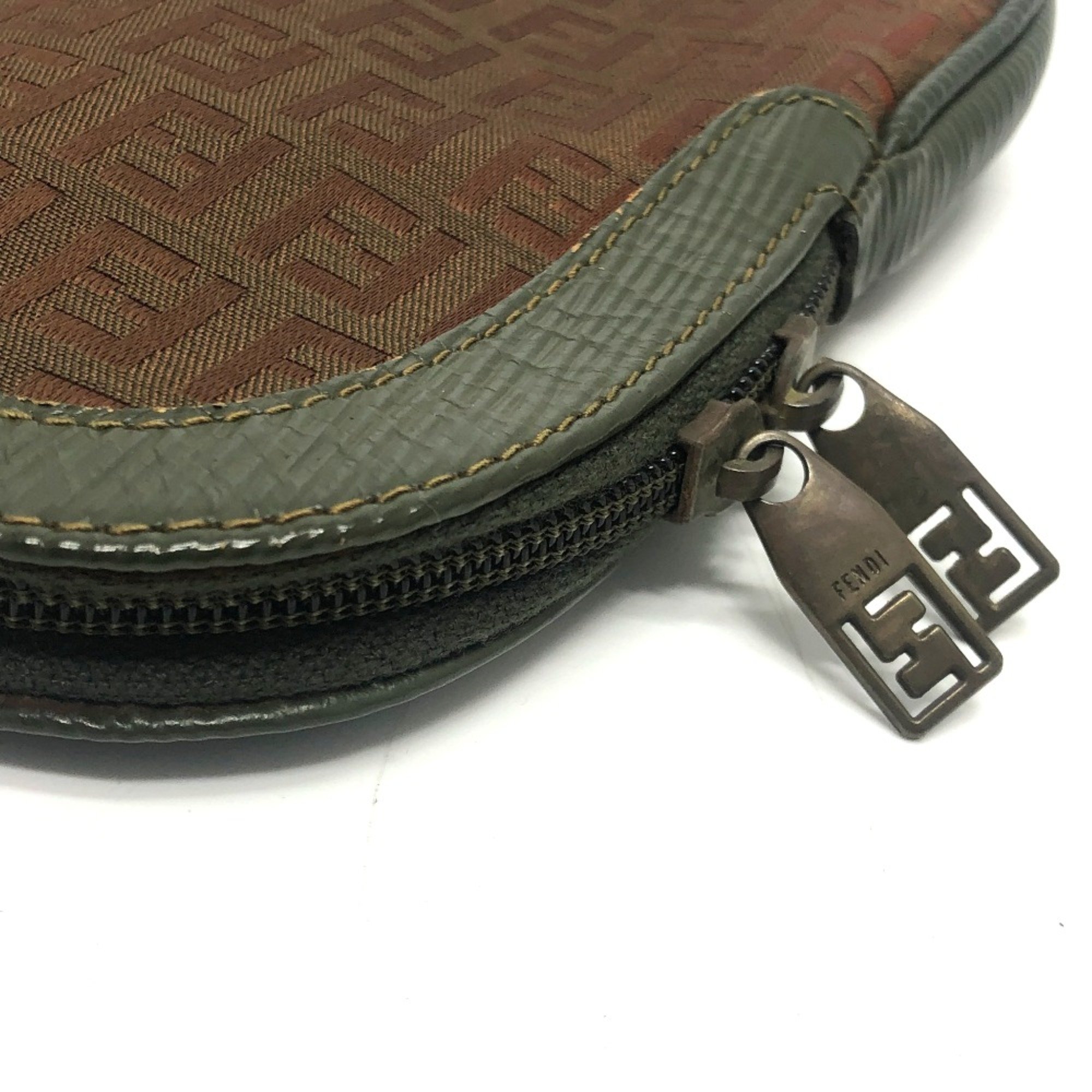 Fendi Zucchino Bag Clutch bag Shoulder Bag Brown