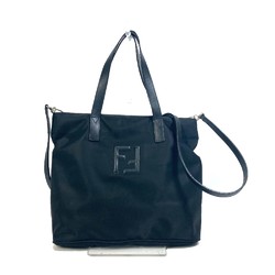 Fendi logo Bag 2WAY Tote Bag Black