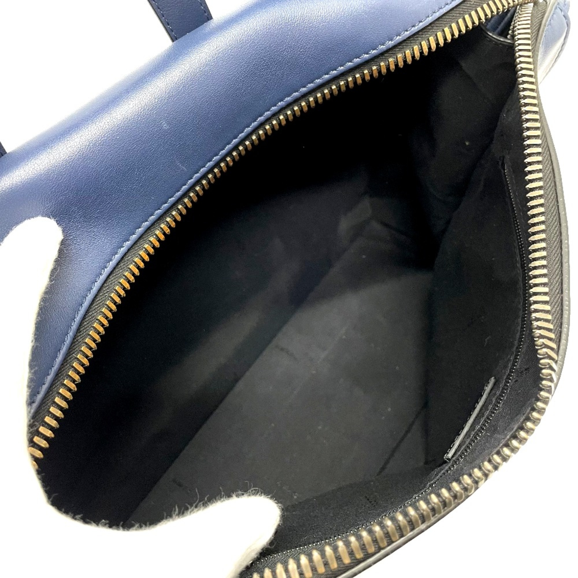 Fendi 7VA400 2 type handle Bag 2WAY Shoulder Crossbody Business bag Navy