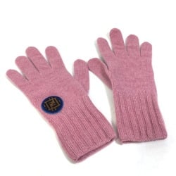 Fendi FXY554 glove logo gloves pink