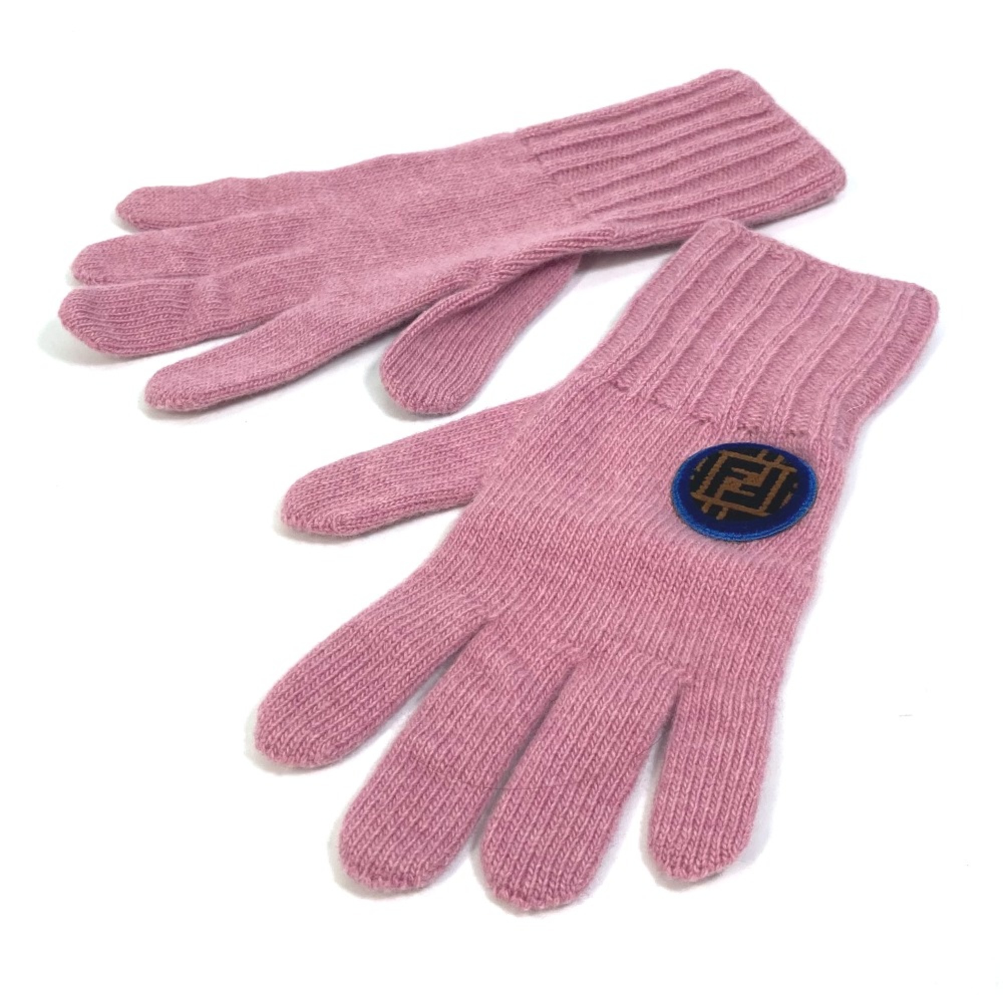 Fendi FXY554 glove logo gloves pink