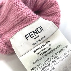 Fendi FXY554 glove logo gloves pink