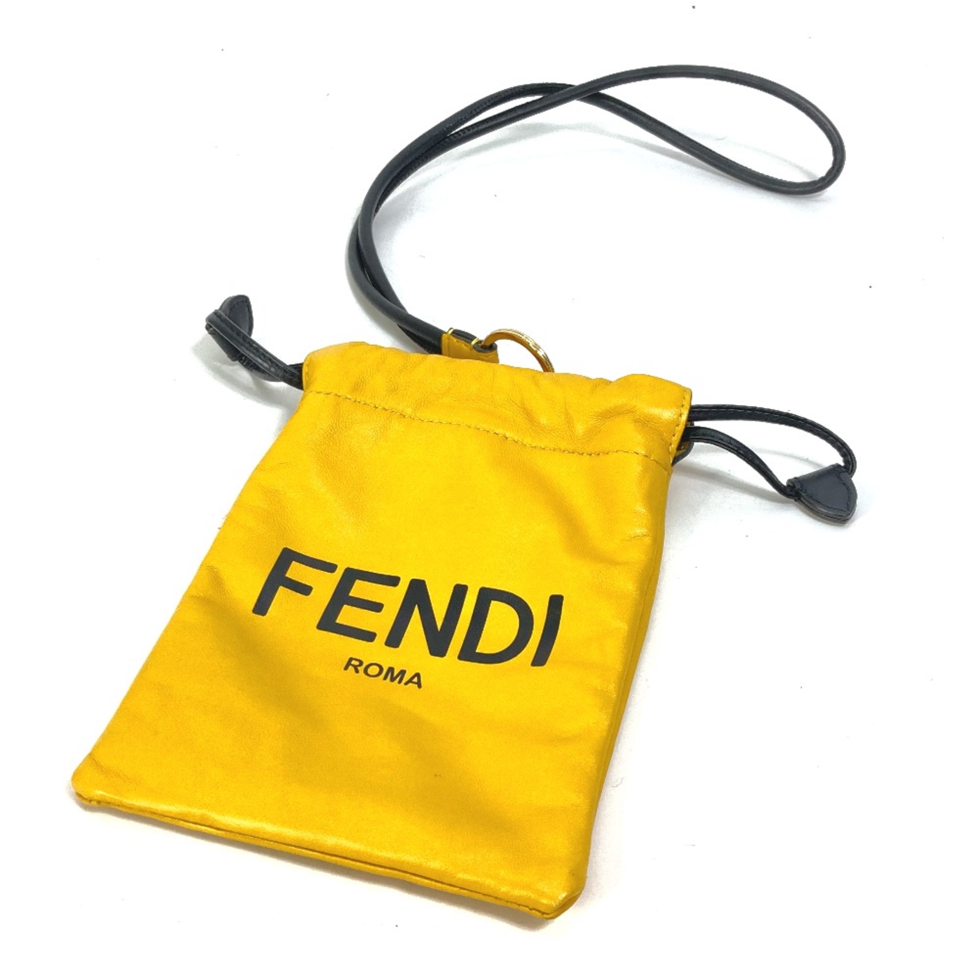 Fendi 7AR898 Neck with Strap Pouch yellow Black