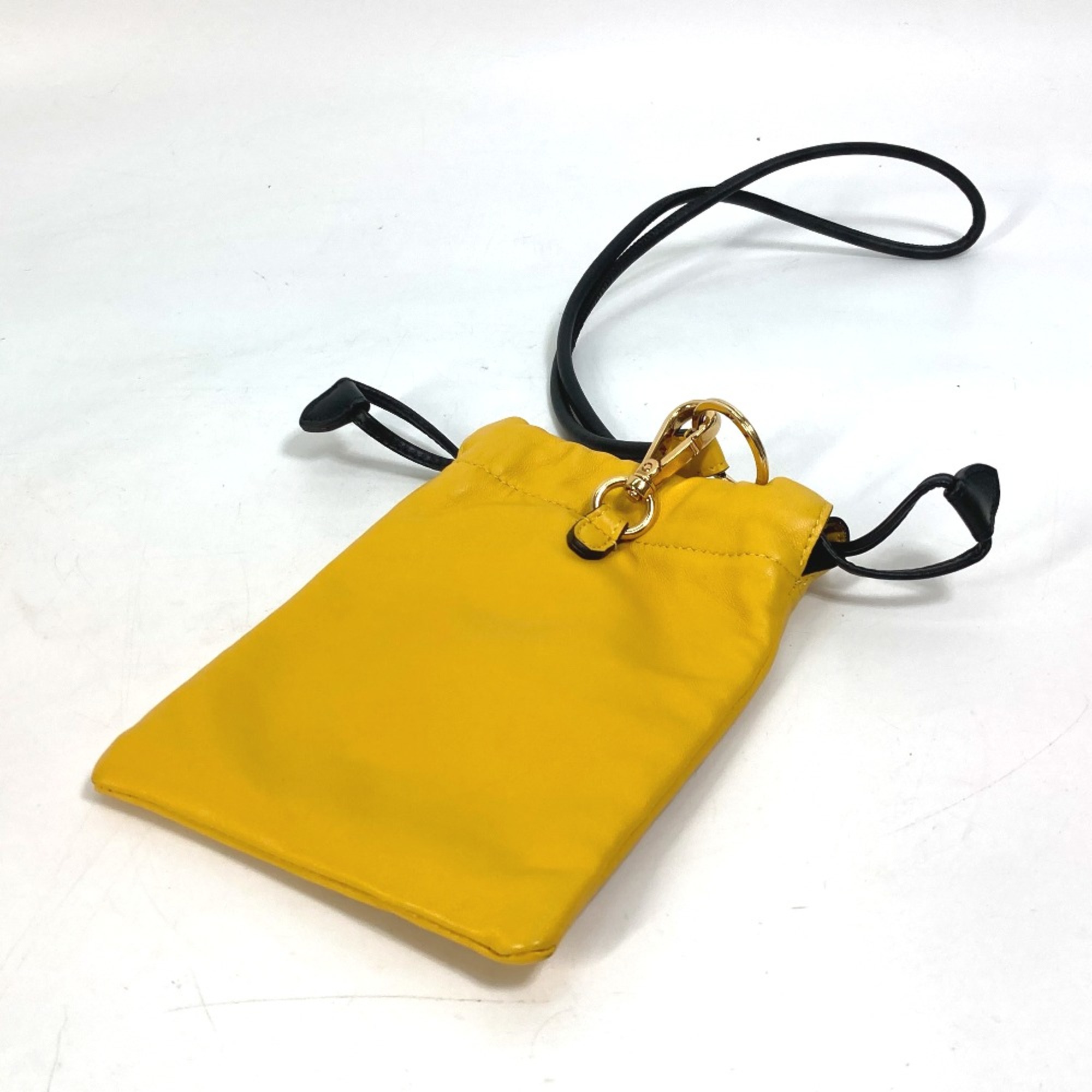 Fendi 7AR898 Neck with Strap Pouch yellow Black