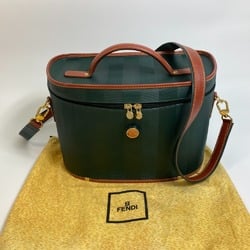 Fendi Pecan Bag 2WAY Vanity bag Green x Brown