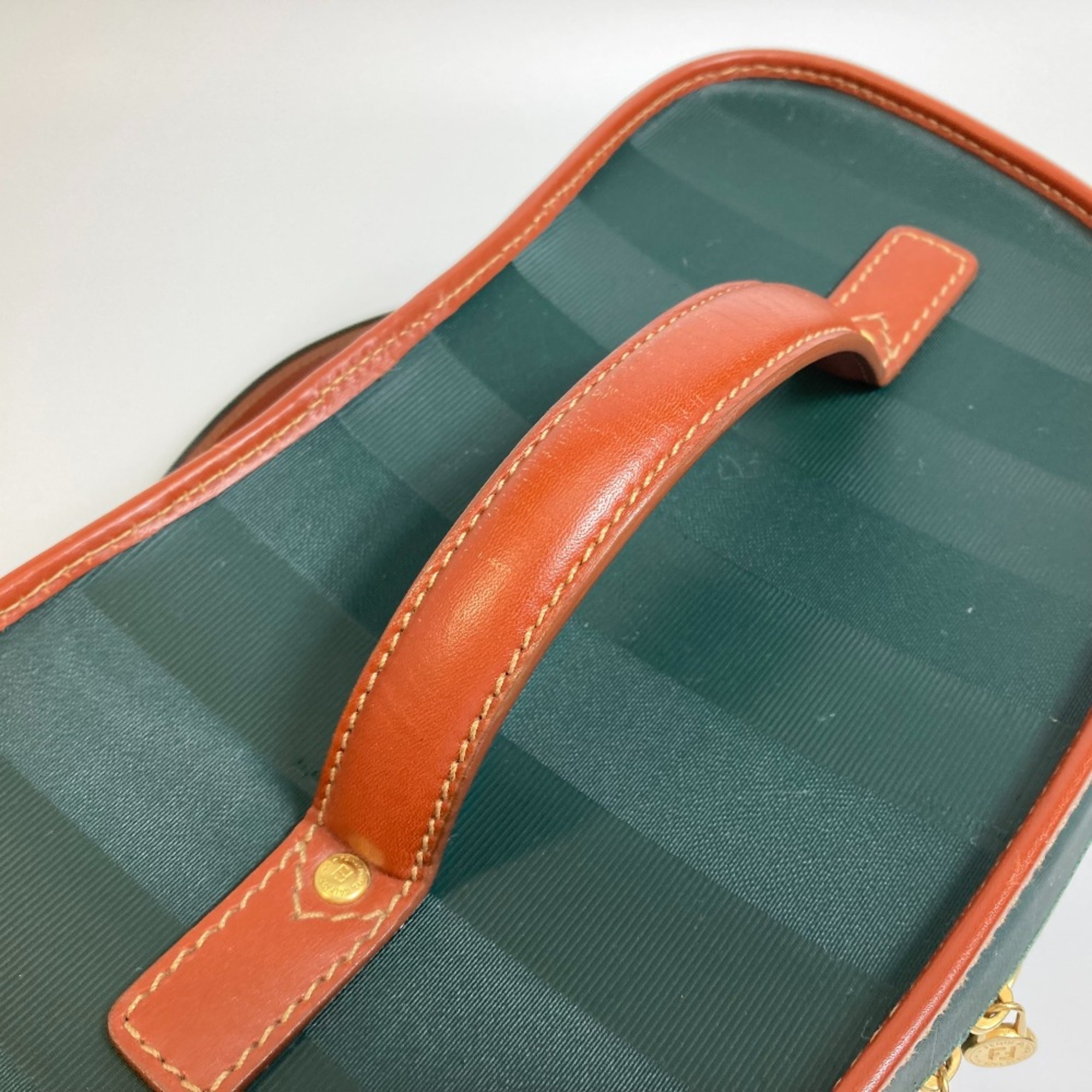 Fendi Pecan Bag 2WAY Vanity bag Green x Brown