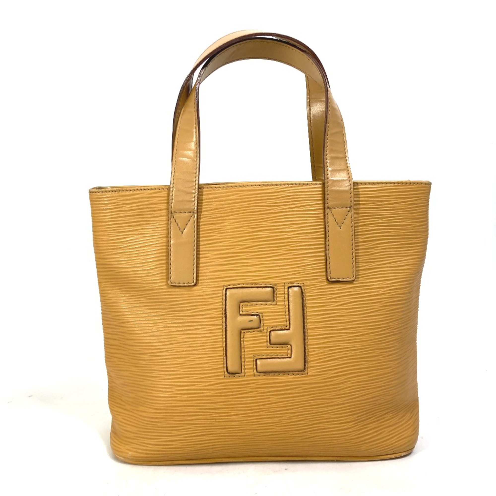 Fendi vintage Bag Tote Bag Hand Bag yellow