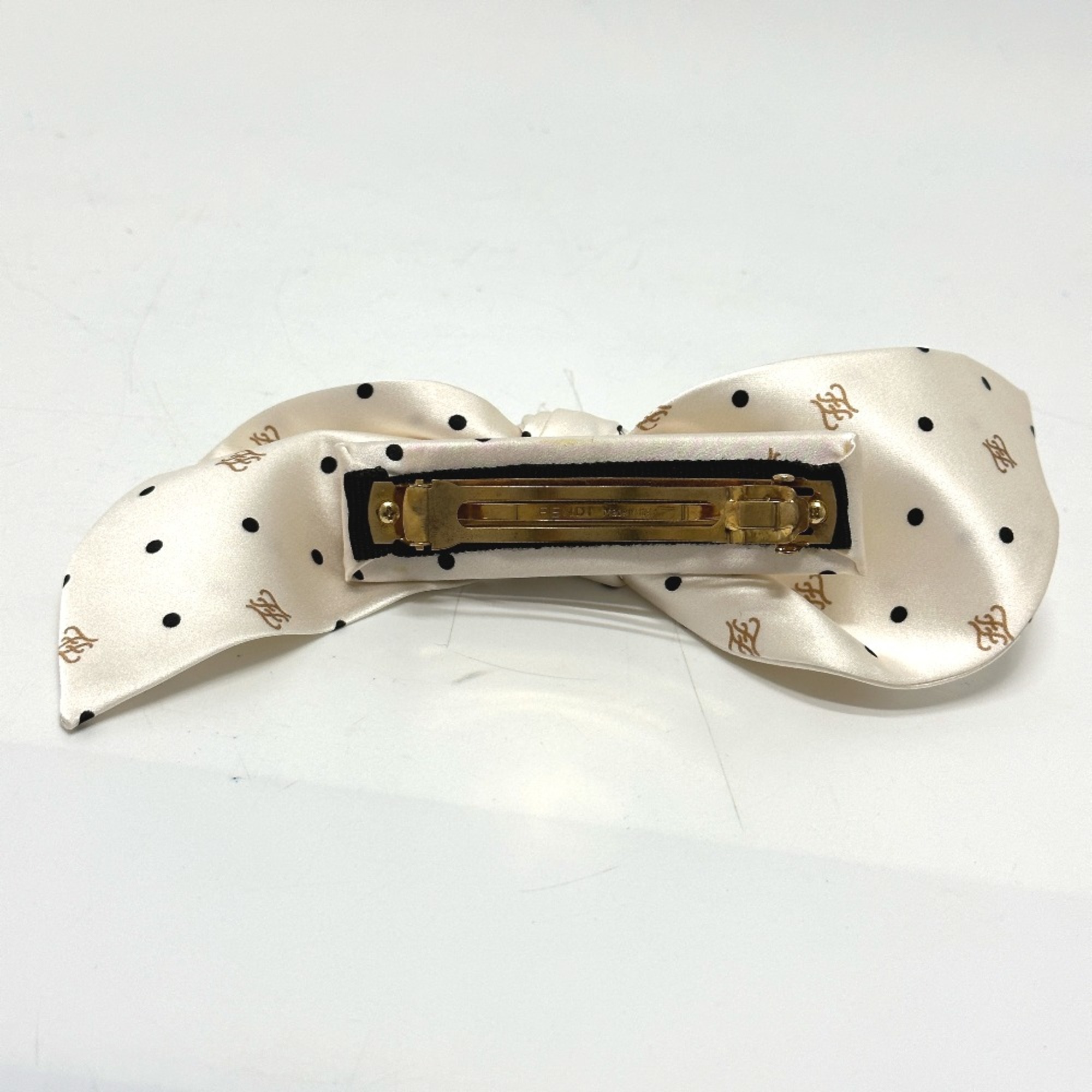 Fendi Polka dot hair accessory Valletta Beige Black