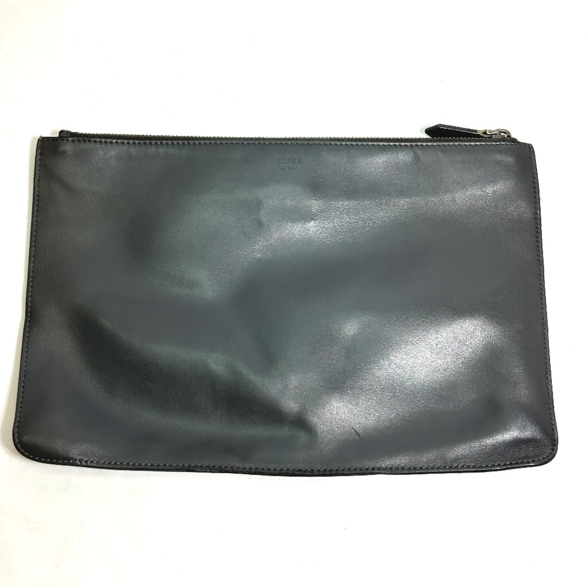 Fendi 7N0078 Pouch Bag Clutch bag gray