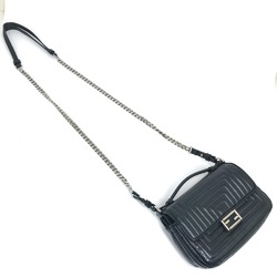 Fendi 8M0371 Pochette Crossbody Bag 2WAY Mini Hand Bag Shoulder Bag Black