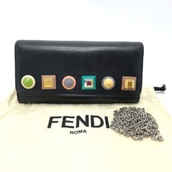 Fendi 8M0365 Studs bag chain wallet Shoulder Bag Black