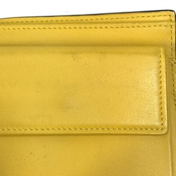 Fendi 7M0001 logo Wallet Folded wallet Black x Yellow