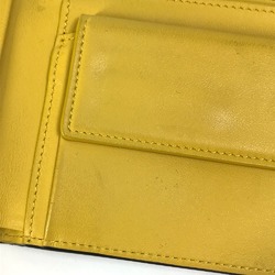 Fendi 7M0001 logo Wallet Folded wallet Black x Yellow