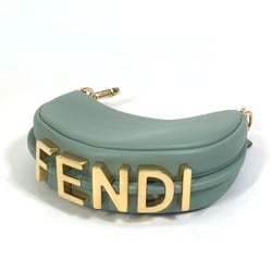 Fendi 7AS089 logo party bag bag pouch bag mini bag Hand Bag mint Light Blue Based