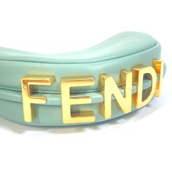 Fendi 7AS089 logo party bag bag pouch bag mini bag Hand Bag mint Light Blue Based