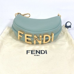 Fendi 7AS089 logo party bag bag pouch bag mini bag Hand Bag mint Light Blue Based