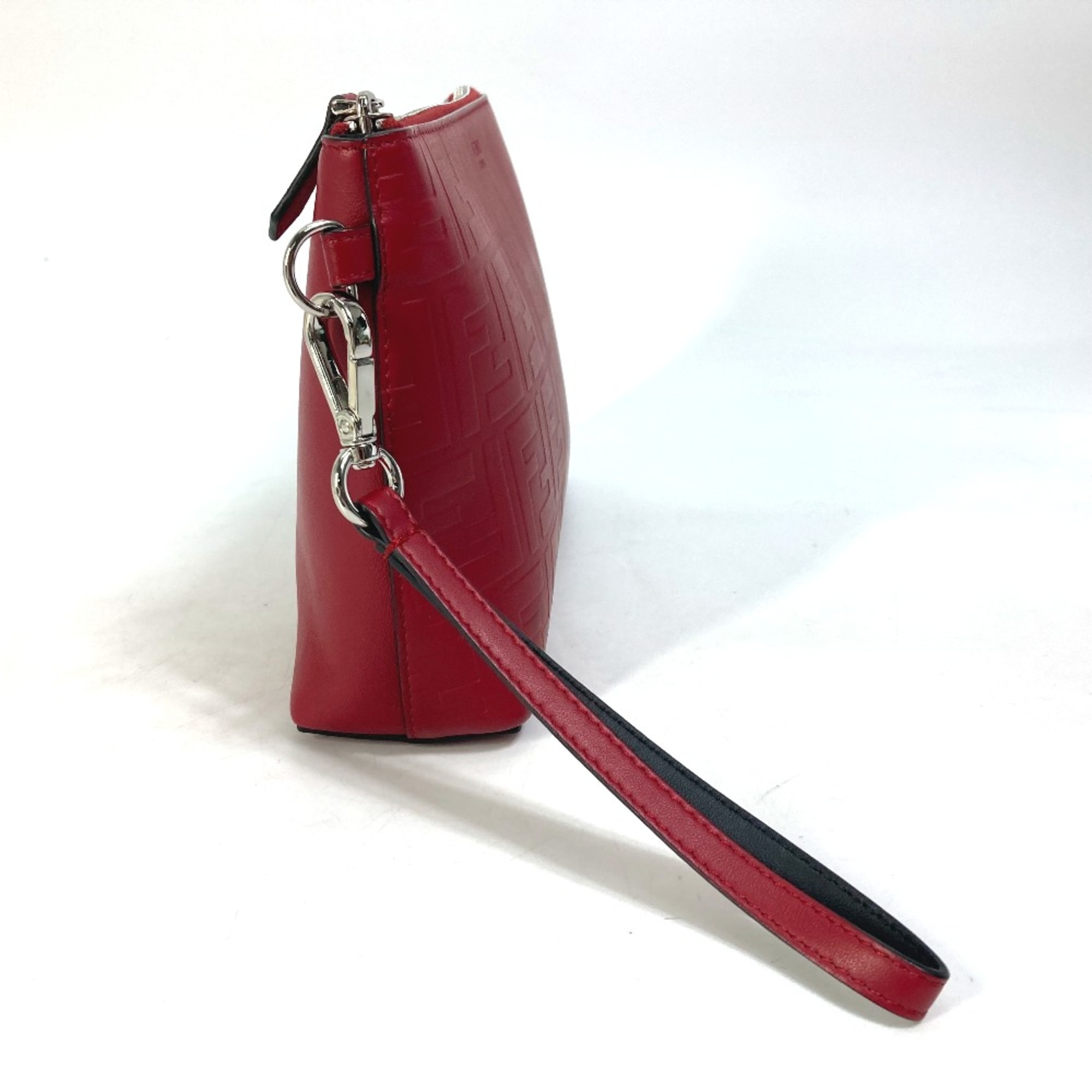 Fendi 7N0106 Bag pouch with strap Clutch bag Red