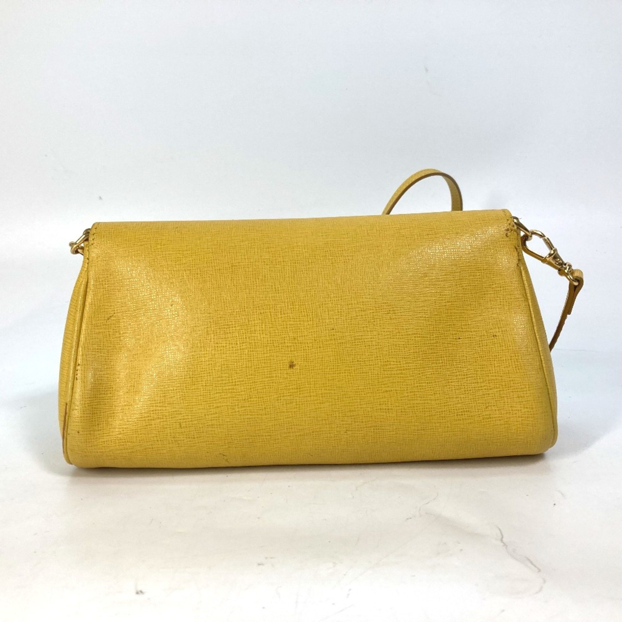 Fendi 8M0327 2WAY Clutch bag Pochette Crossbody Shoulder Bag yellow