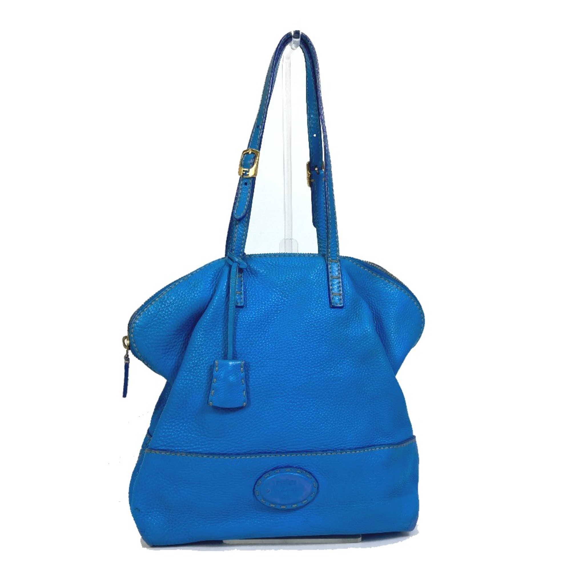 Fendi 8BN232 Selleria Bag Duffle Bag Shoulder Bag Hand Bag blue