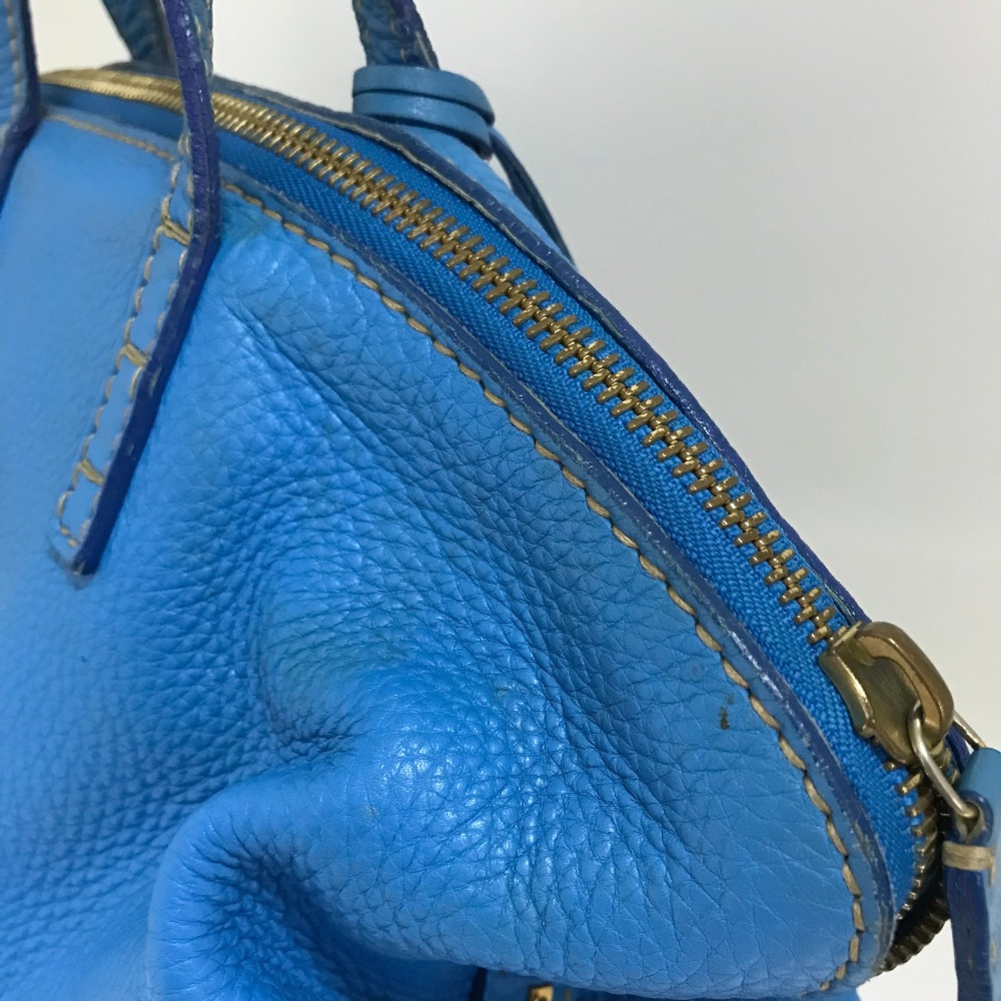 Fendi 8BN232 Selleria Bag Duffle Bag Shoulder Bag Hand Bag blue