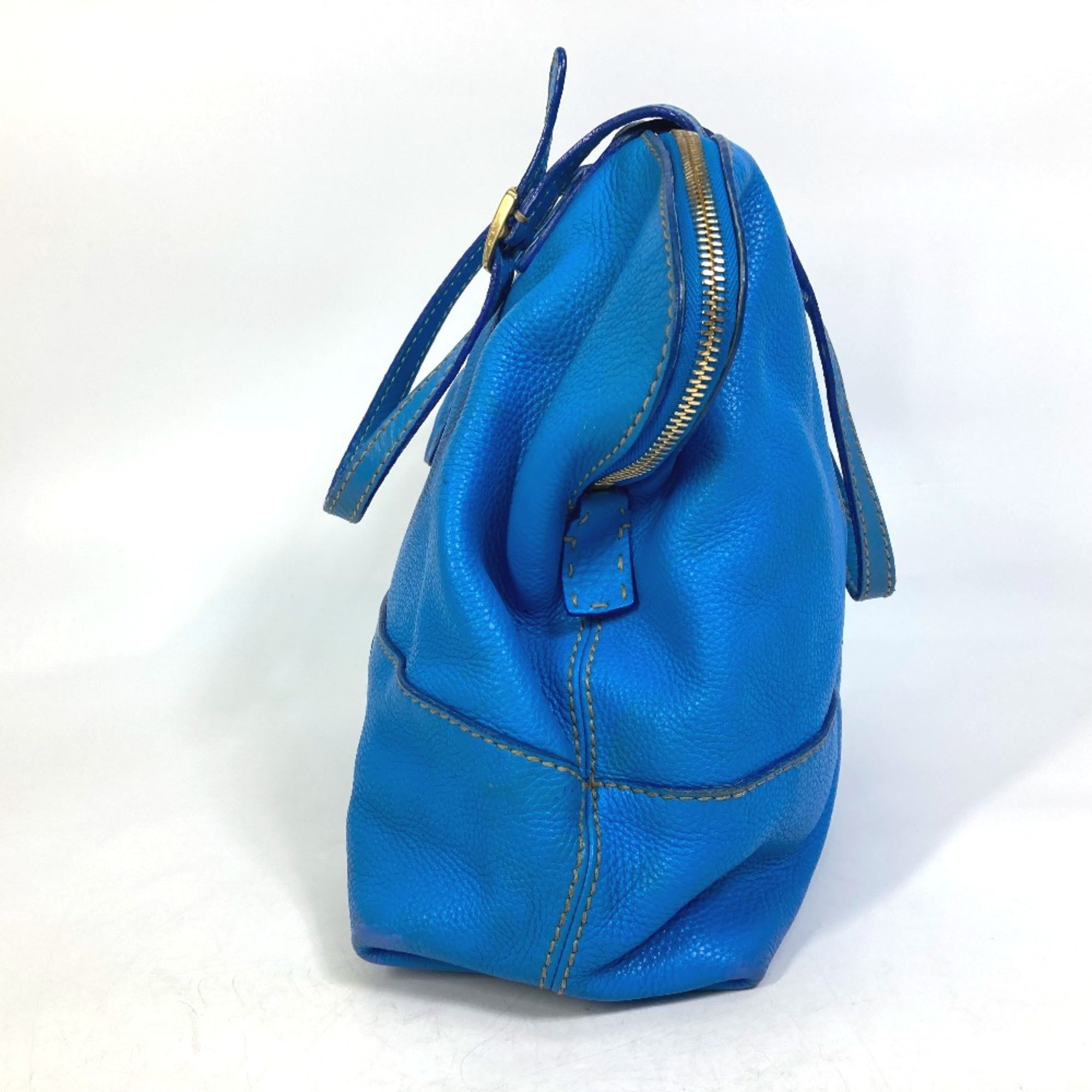 Fendi 8BN232 Selleria Bag Duffle Bag Shoulder Bag Hand Bag blue