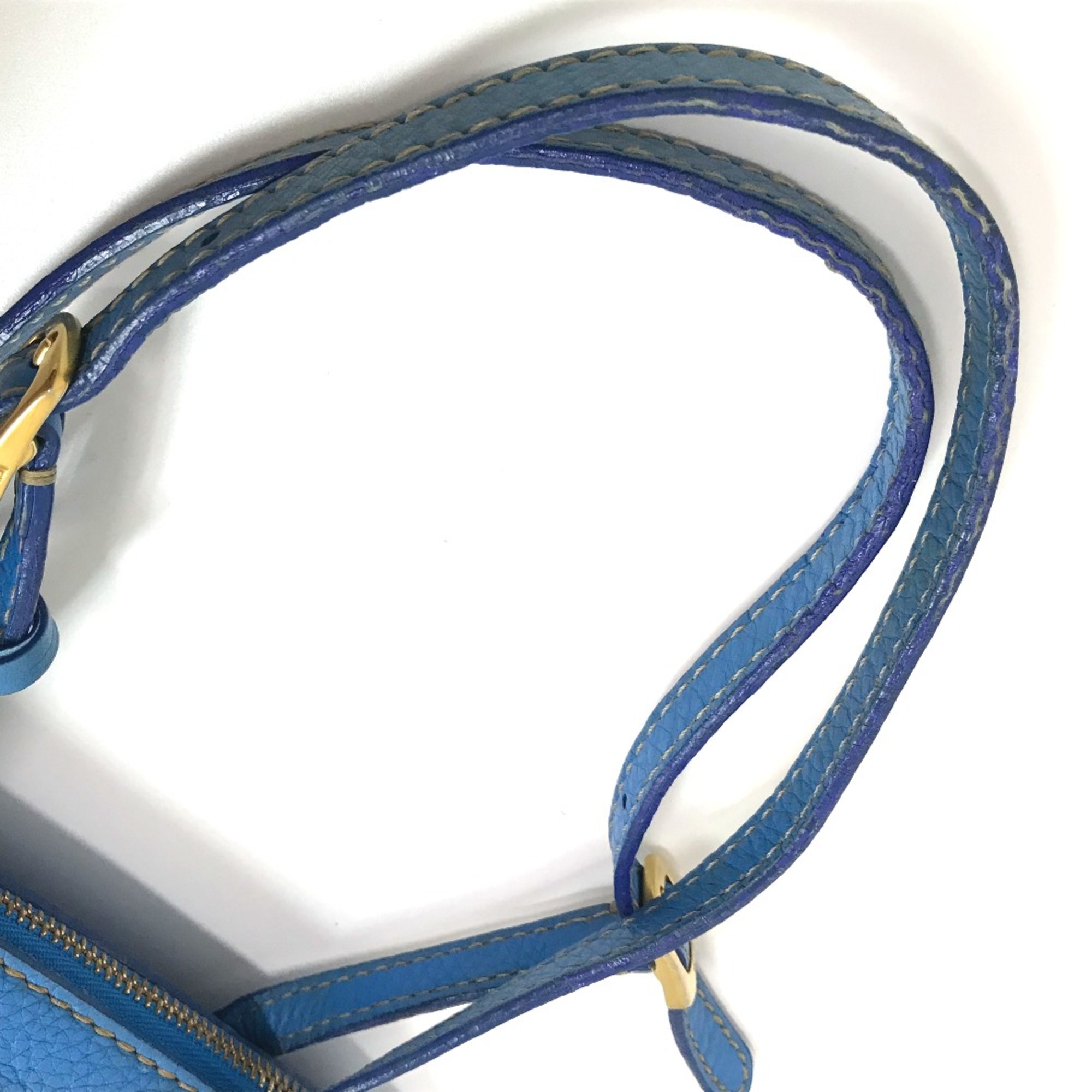 Fendi 8BN232 Selleria Bag Duffle Bag Shoulder Bag Hand Bag blue