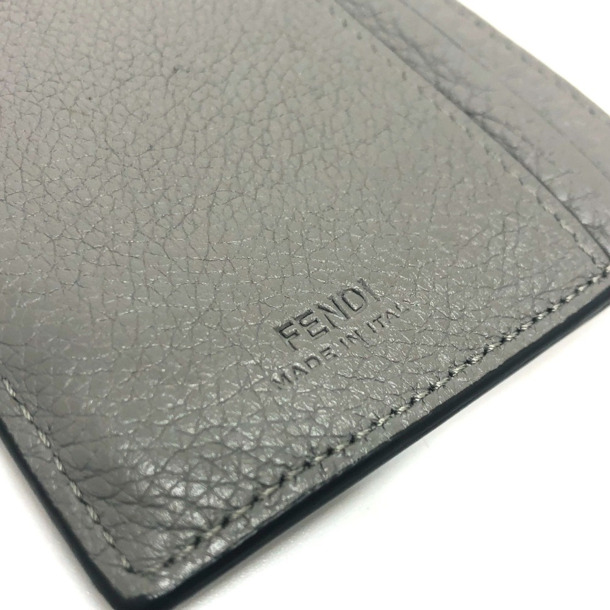 Fendi 7M0310 coin purse Card Case gray SilverHardware