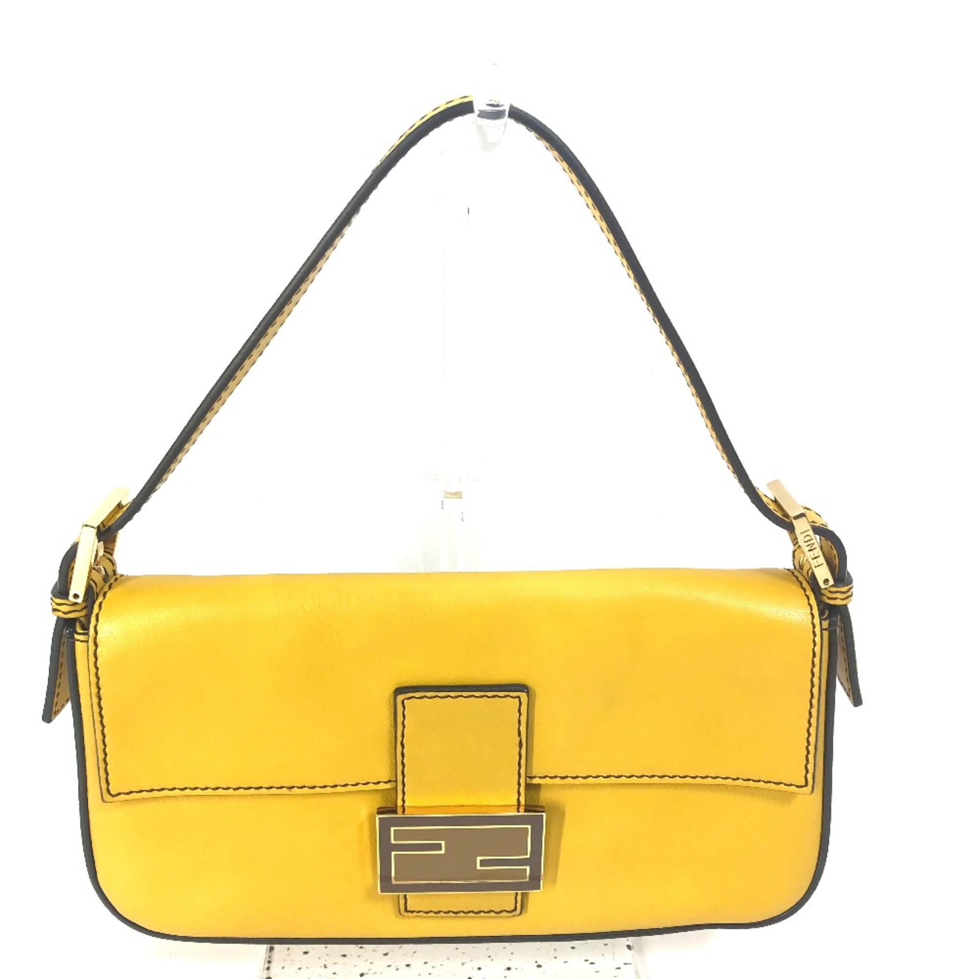 Fendi 8BR600 FF Bag Shoulder Bag 2WAY bag Hand Bag yellow