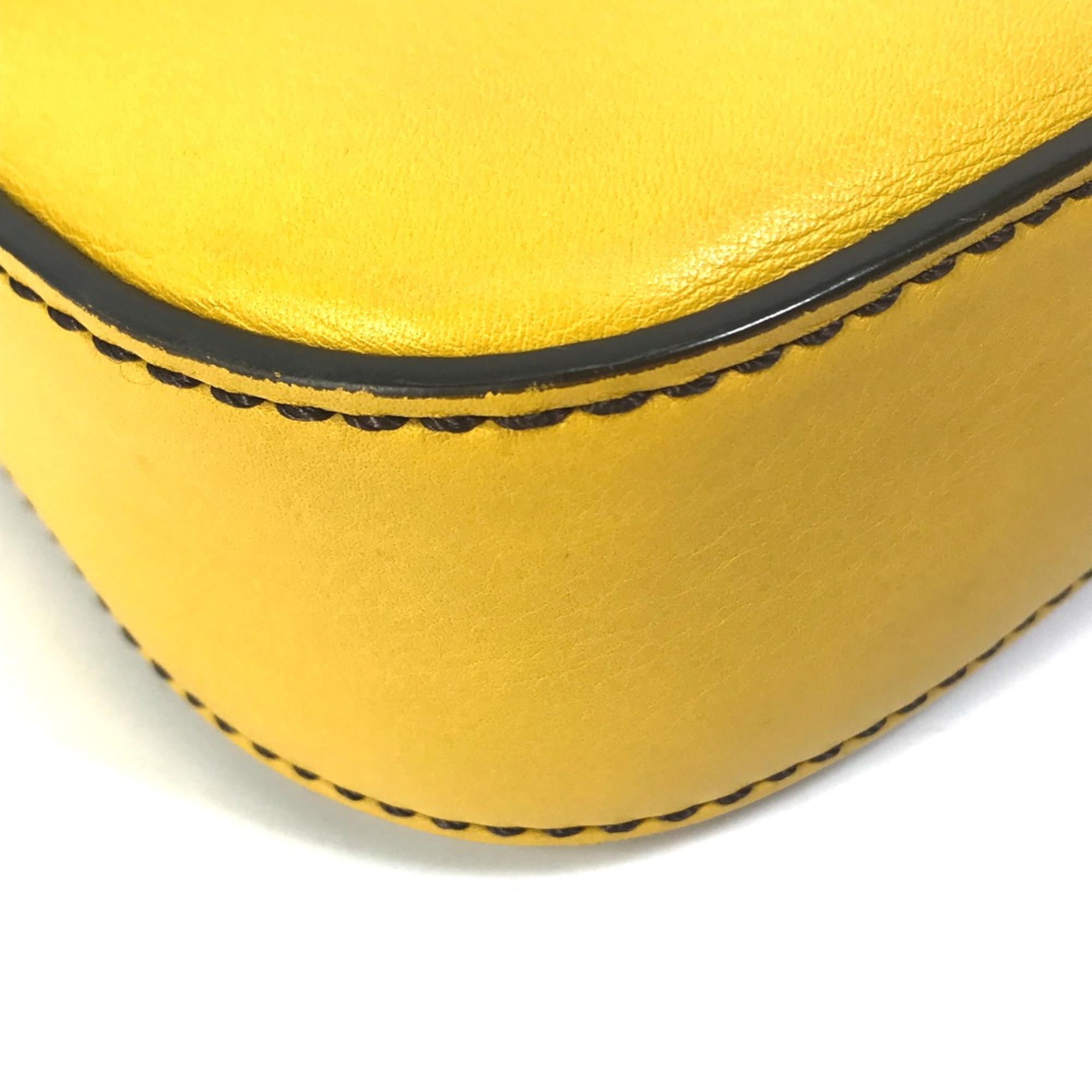 Fendi 8BR600 FF Bag Shoulder Bag 2WAY bag Hand Bag yellow