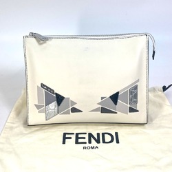 Fendi 7VA433 Pouch Bag Clutch bag White gray