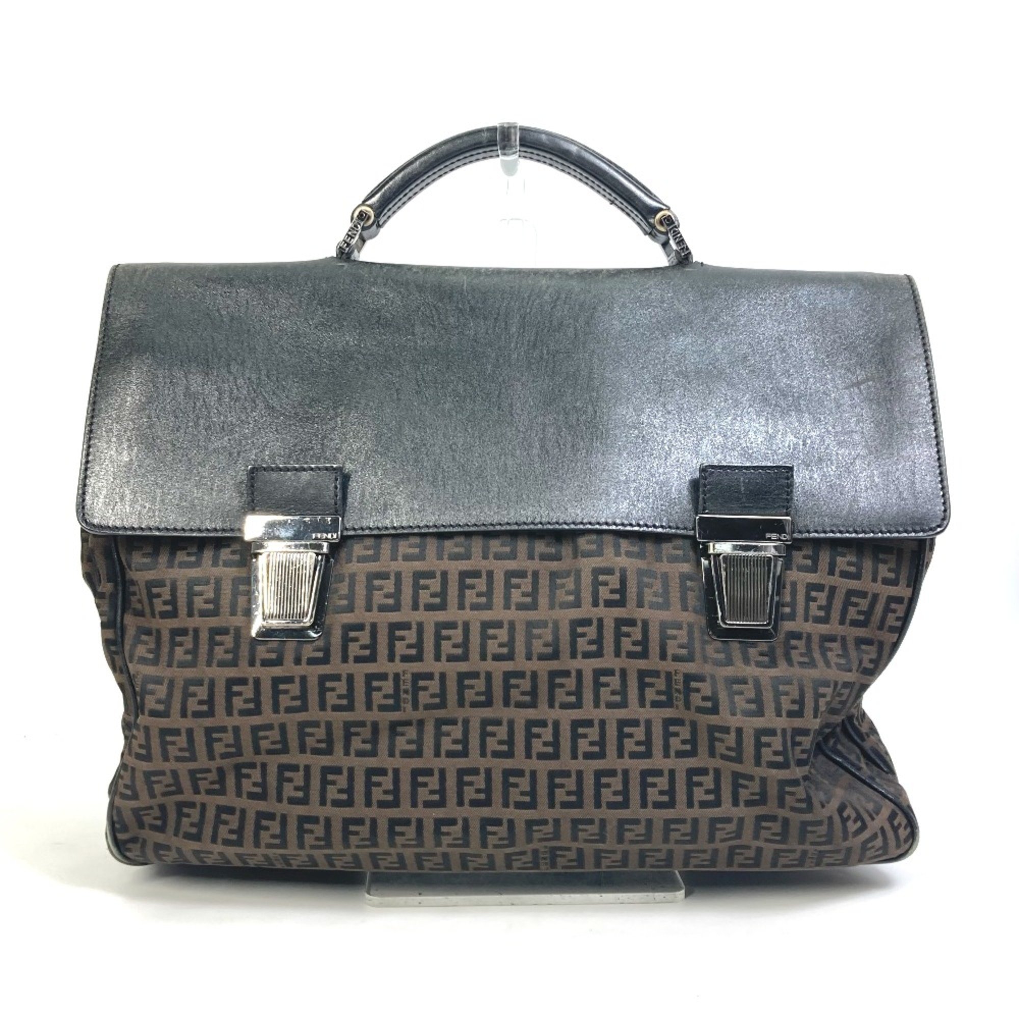 Fendi vintage Bag Hand Bag Business bag Brown Black