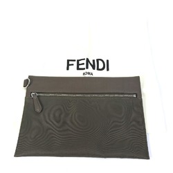 Fendi 7N0108 Zucca Clutch bag Pouch khaki Brown