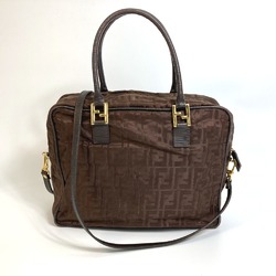 Fendi 2WAY Shoulder Bag Tote Bag Brown