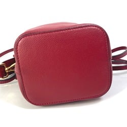 Fendi 8BS010 FFHardware Drawstring Bucket 2WAY Hand Bag Pochette Crossbody Shoulder Bag Red