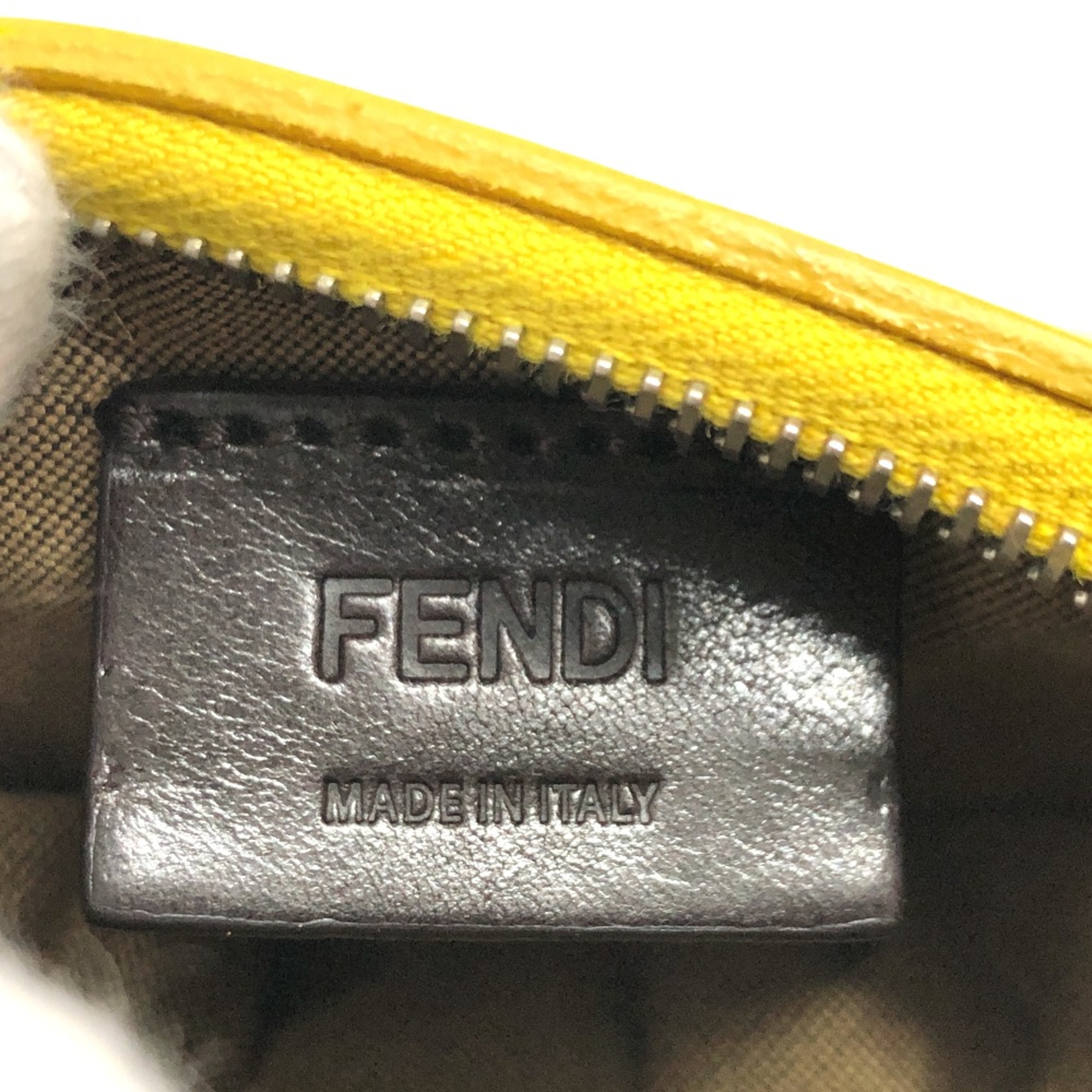 Fendi 7AR706 taco motif Bag Charm yellow SilverHardware