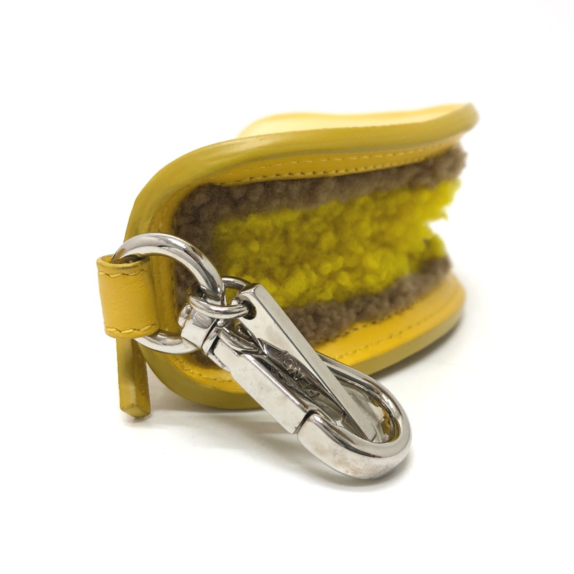 Fendi 7AR706 taco motif Bag Charm yellow SilverHardware