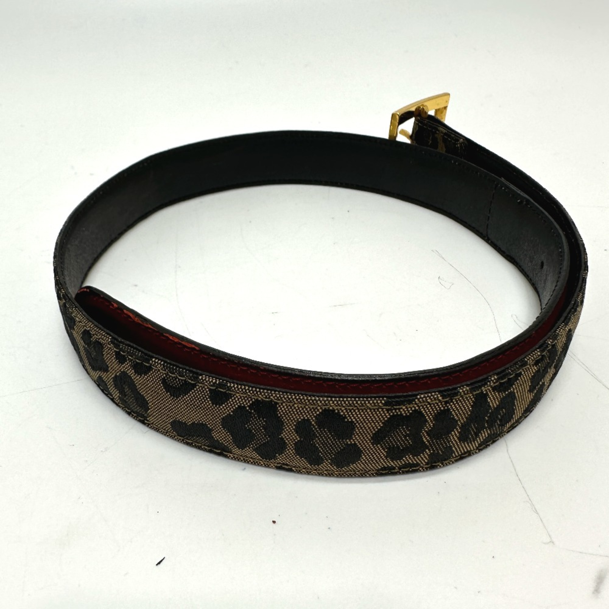 Fendi Leopard belt Brown/Red GoldHardware