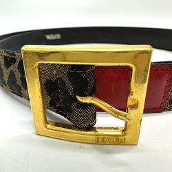 Fendi Leopard belt Brown/Red GoldHardware