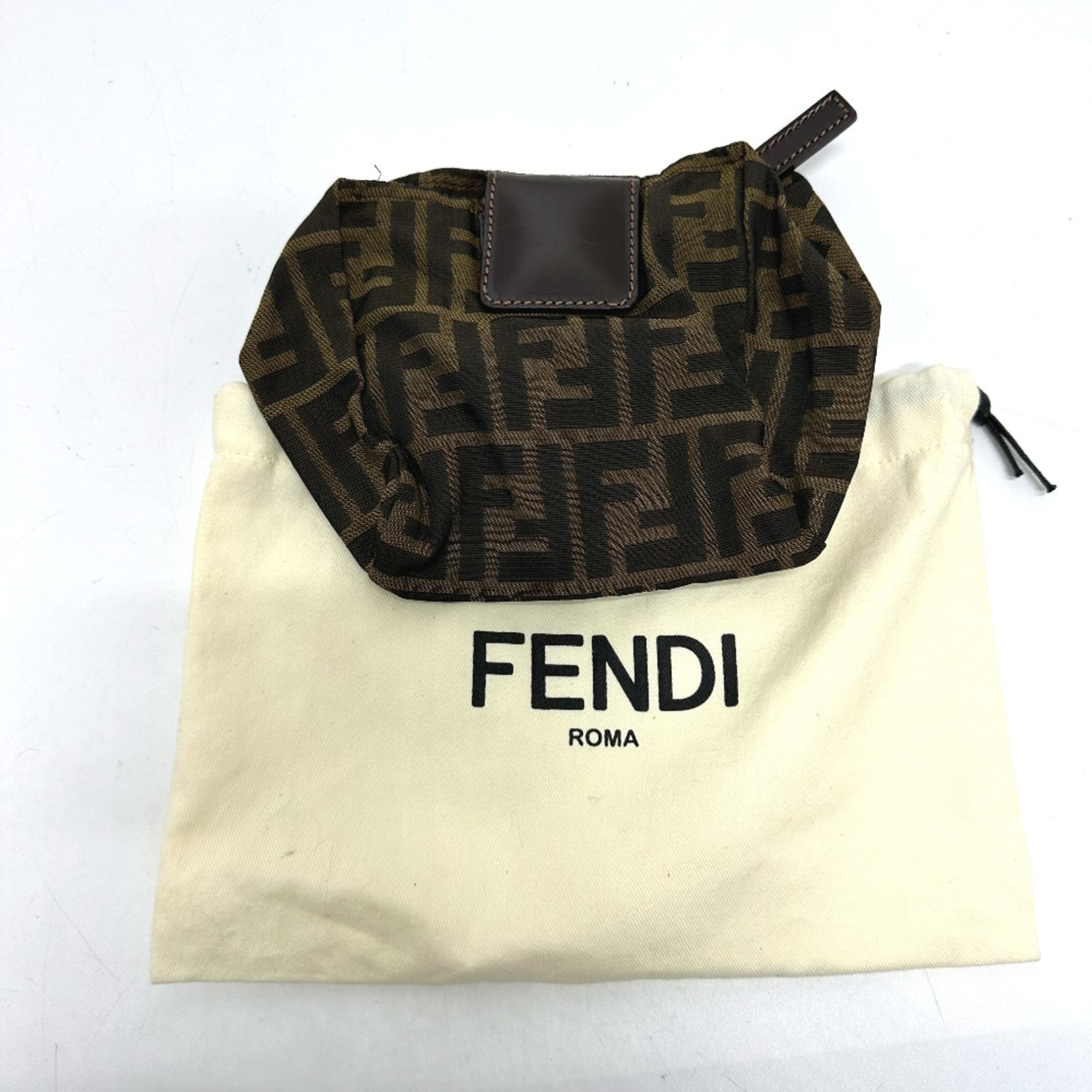 Fendi 26539 Zucca Pouch Brown