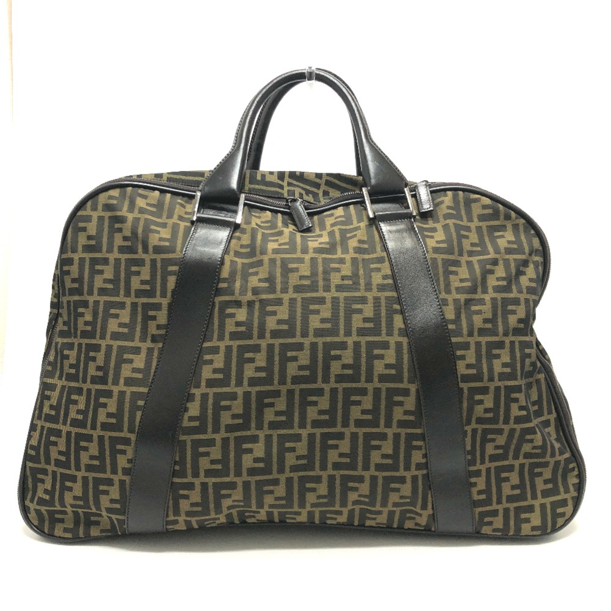 Fendi Zucca FF logo Bag Duffle Bag Brown