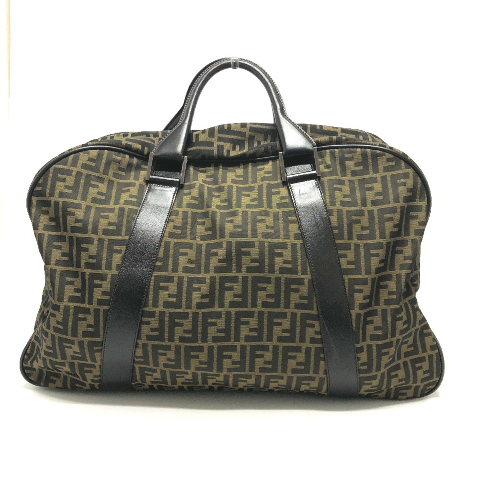 Fendi Zucca FF logo Bag Duffle Bag Brown